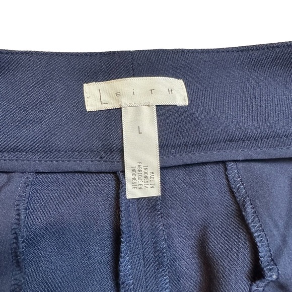 LEITH Women’s Wide Leg Stretch Dress Pant Trouser in Navy Blue L - Picture 4 of 8